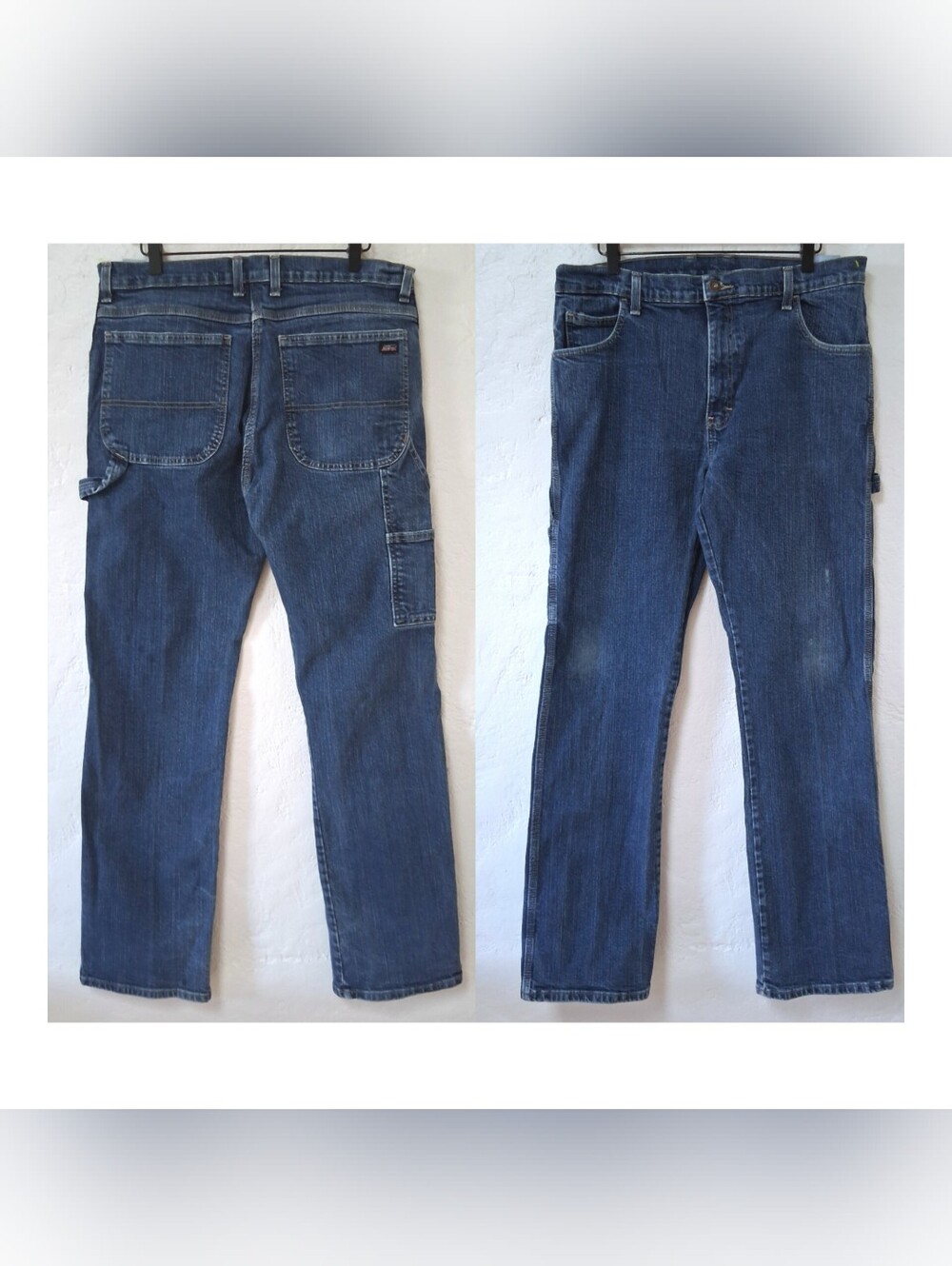 VTG Dickies Denim Carpenter Pants Made In Mexico Blue Jeans